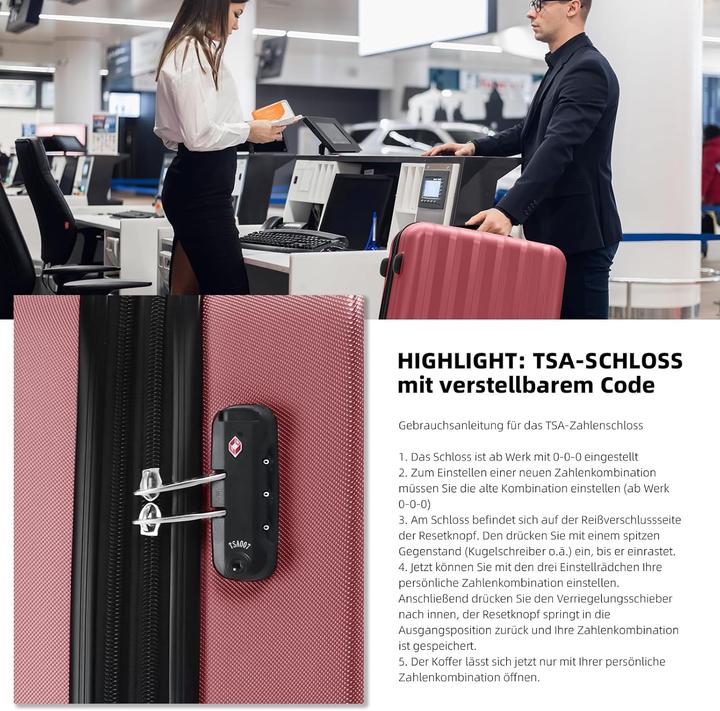 Actual product image Beibye 3-teiliges Reisekofferset mit TSA-Schloss (Hand luggage (up to 50 litres), M (50 - 90l), L (90 - 115l))