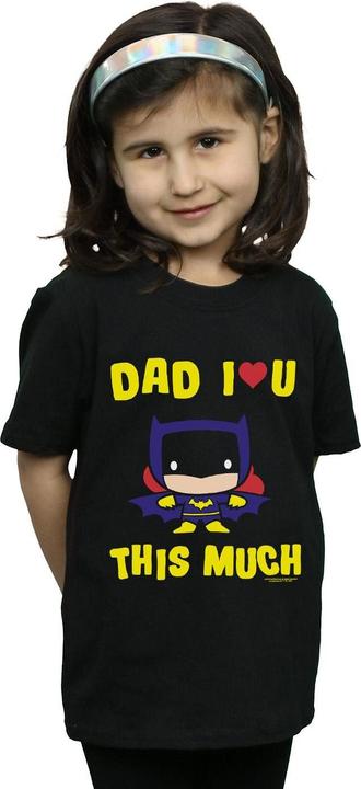 Actual product image Girls Batman Dad I Love You This Much Cotton T-Shirt (104)
