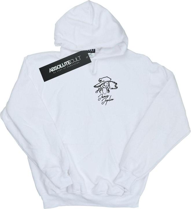 Janis Joplin Outline Sketched Kapuzenpullover (M)