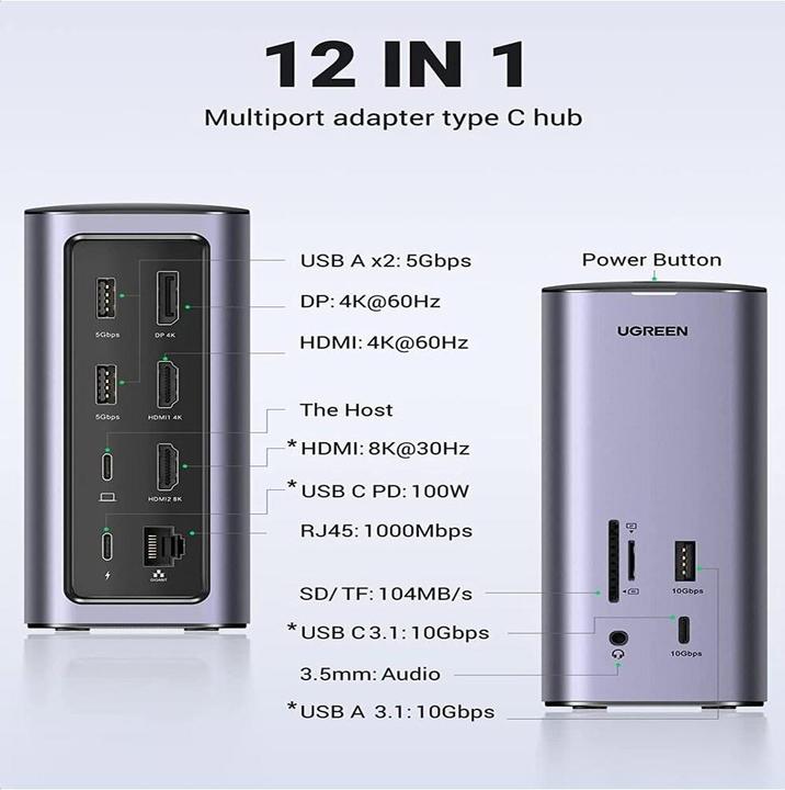 Immagine prodotto Ugreen Multi (USB-C, 12 Porti)