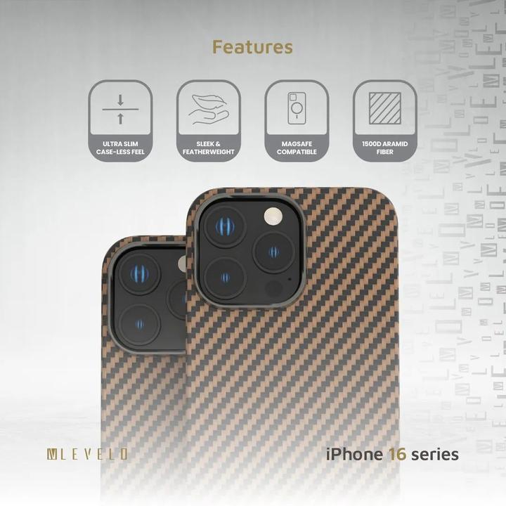 Image du produit Levelo Sergei 1500D Aramid Fiber Case (Apple iPhone 16 Pro Max)