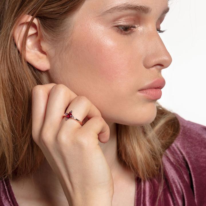 Actual product image Thomas Sabo Ring Colored Stones rosé (50, 925 Silver)
