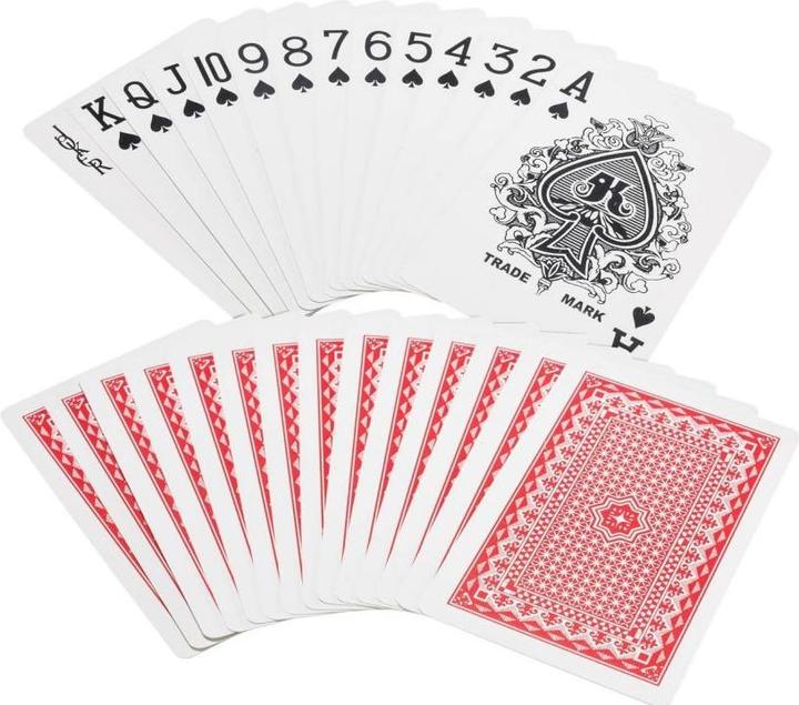Actual product image Washalle Royal plastic poker card deck in black or red