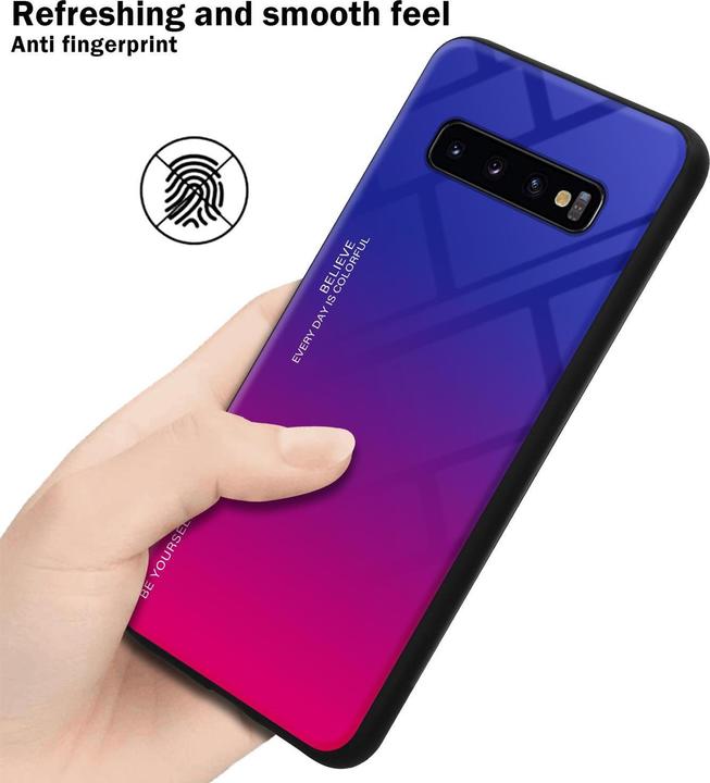 Produktbild Cadorabo TPU 2 Farben Glas Cover (Samsung Galaxy S10+)