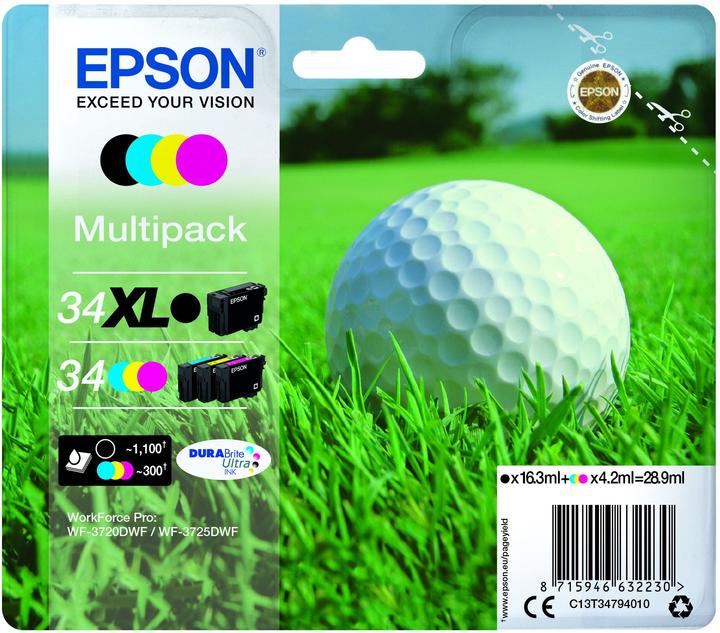Actual product image Epson 34XL DuraBrite Ultra Multipack (M, FC, C, Y)