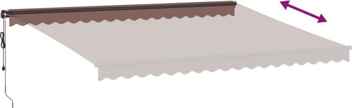 Produktbild VidaXL Markise Gelenkarmmarkise Sonnenmarkise Automatisch LED Braun 450x350cm (4.50 m)