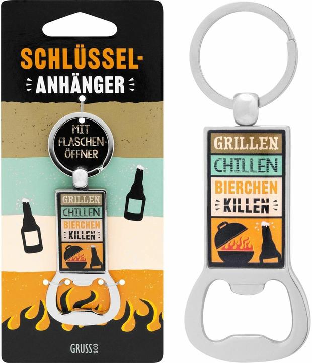 Image du produit Sheepworld GRUSS & CO Flaschenffner Motiv 'Grillen, Chillen, Bierchen killen'