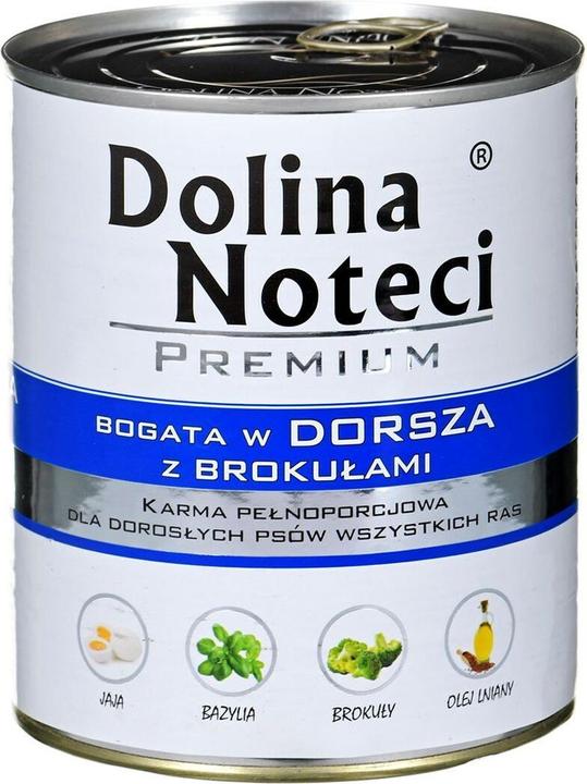 Immagine prodotto Dolina noteci Premium Ricco di Merluzzo e Broccoli - Cibo umido per cani - 800 g (Adulto, 1 pz., 800 g)