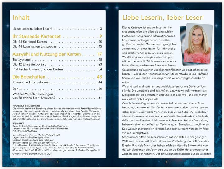 Actual product image Starseeds und kosmische Lichtsprache, mit 1 Buch (German, Roswitha Stark, 2024)
