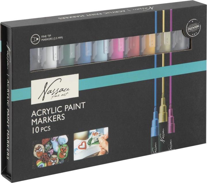 Actual product image Grafix Nassau - Acrylic markerset, 10 pcs (AR0143/GE) (7500 mm, 10 x)