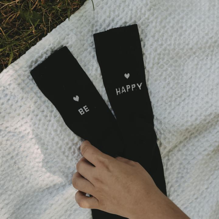Produktbild Eulenschnitt Socken be happy 39-42 schwarz - von (39 - 42)