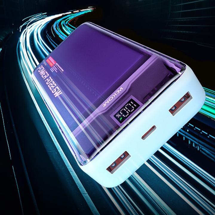Actual product image Wekome WP-351 Vanguard-Serie – Powerbank 20000 mAh PD 20 W + QC 22,5 W (Lila / Transparent) (20000 mAh)