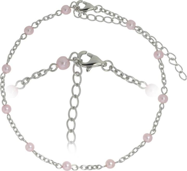 Actual product image Bijouteria Anklet (Steel, Synthetic pearl, 28 cm)