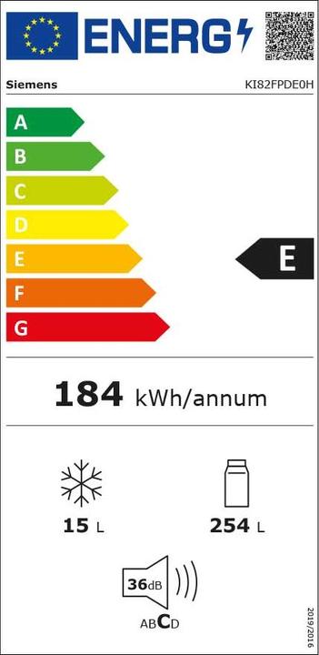 Energie-Label Siemens KI82FPDE0H (269 l)