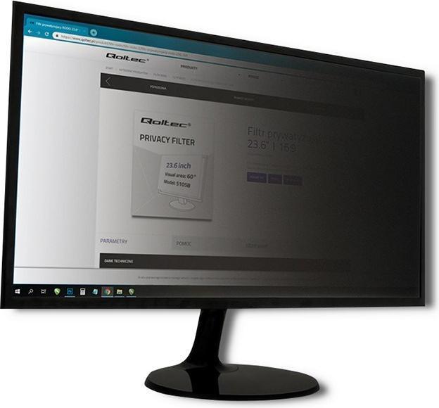 Actual product image Qoltec 51058 - Monitor - Transparent - Privacy - 16:9 - 59.9 cm (23.6 inch) - 522 (20.57", 16 : 9)