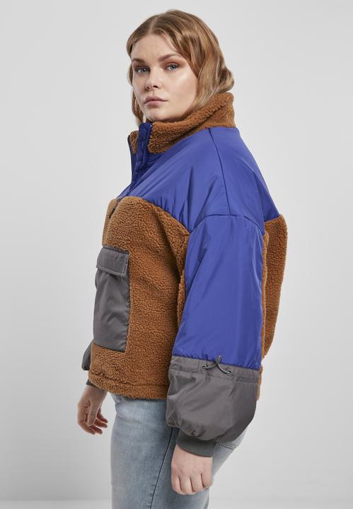 Produktbild Urban Classics Ladies Sherpa 3-Tone Pull Over Jacket (XS)