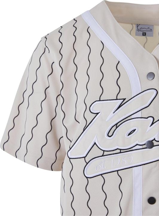 Actual product image Karl Kani KM233-014-1 KK Varsity Ziczac Pinstripe Baseball Shirt (L)