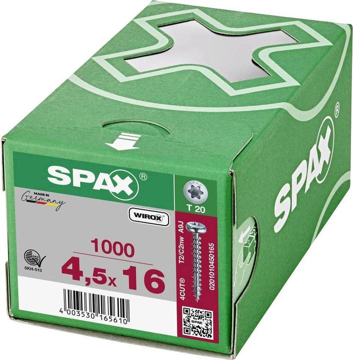 Produktbild Spax Spanplattenschrauben PH T20 4,5x16 mm (1000 Schrauben pro Stück)