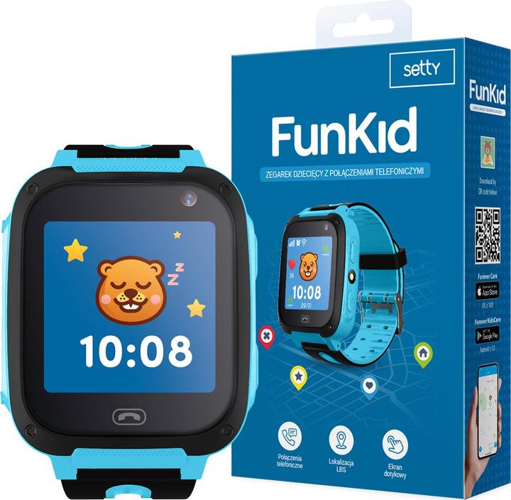 Actual product image Forever Kids watch LBS Setty Funkid SD-100 blue