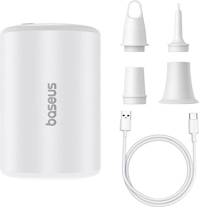 Immagine prodotto Baseus Pompa ad aria portatile PocketGo serie Pro, bianco stellare (Display integrato, Microfono incorporato, Accumulatore di carica elettrica)