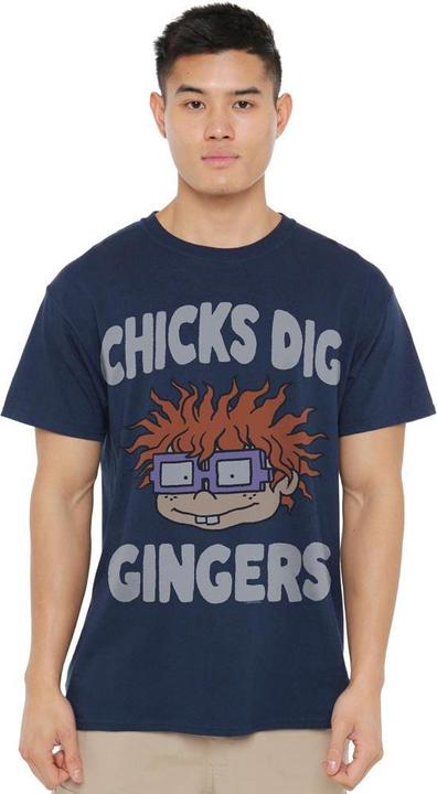 Actual product image Rugrats Mens Chicks Dig Gingers T-Shirt (XL)