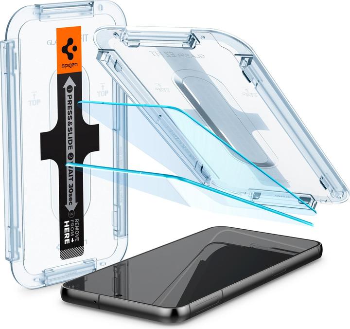 Actual product image Spigen Glas.TR Sam S23 2szt./2pcs "EZ FIT" AGL05958 szkło hartowane (2 Piece, Samsung Galaxy S23)