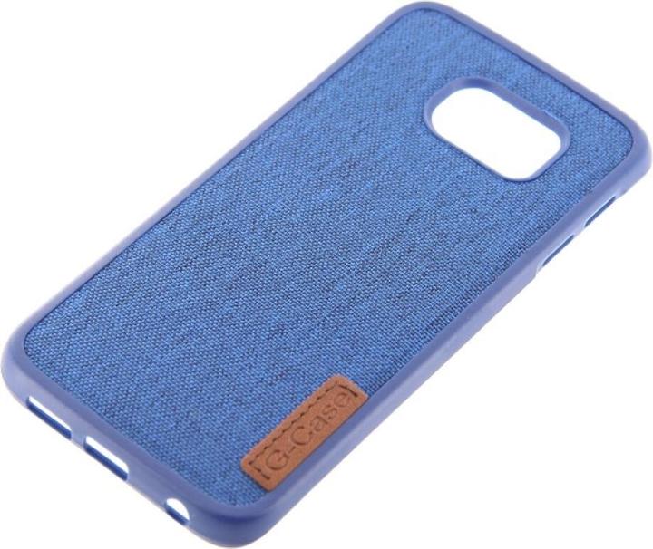 Actual product image OEM Silicone Case Textile for Samsung S6 Edge blue (Samsung Galaxy S6 Edge)