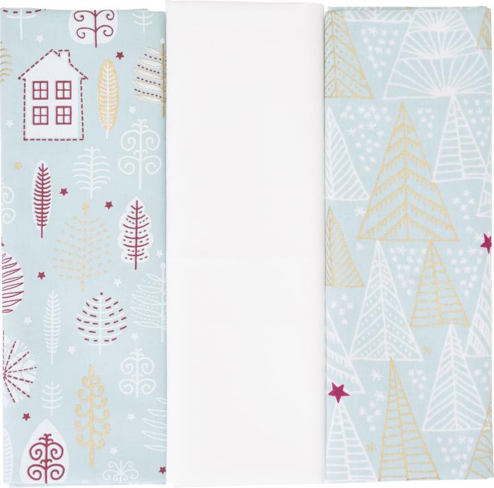 Image du produit BeaLena Lot de 3 tissus "Frozen Winter", 3 motifs de 50 x 70 cm chacun