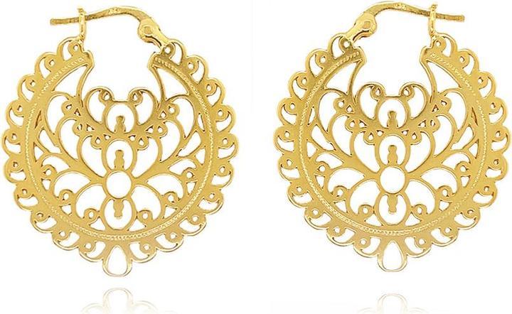 Leyda Creolen Ornnament (vergoldet 750 / 18 K Gold, Silber 925)