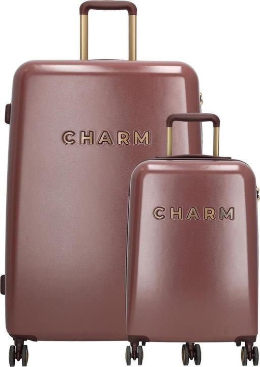 Charm Charme London Schönes Reisegepäck Set - 2 - TSA Slot - Bordeaux rot (95 l, L (90 - 115l))