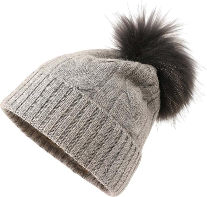 Bellemere Beanie Soft Cable Knit Cashmere