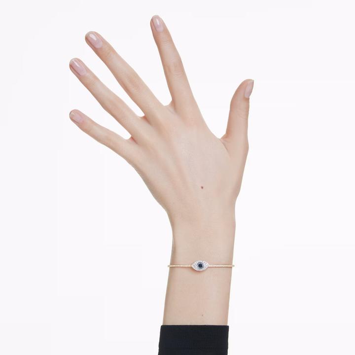 Actual product image Swarovski Symbolica bangle evil eye blue gold (17 cm, Swarovski Metal)