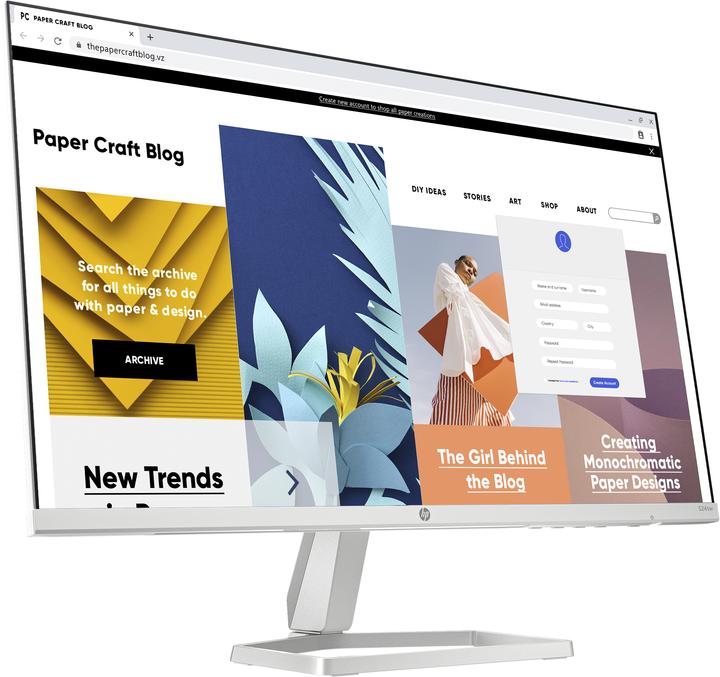 Immagine prodotto HP Series 5 23.8 inch FHD White Monitor - 524sw (1920 x 1080 pixel, 23.80")