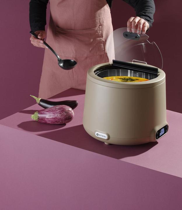 Actual product image Hendi Marmite à soupe UNIQ,, 8L, Beige, 220-240V/500W, ⌀365x(H)325mm