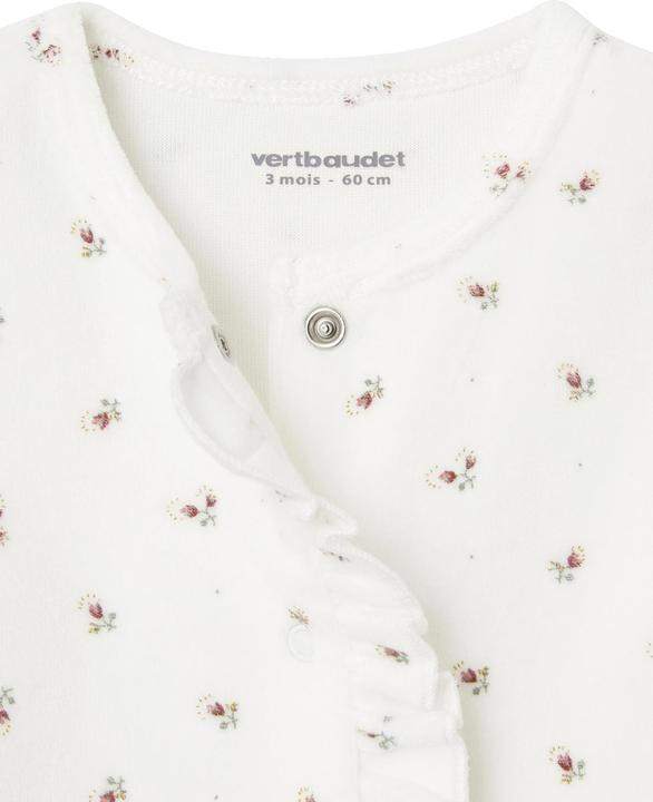 Actual product image Vertbaudet 2-pack baby velvet romper Oeko-Tex (80)