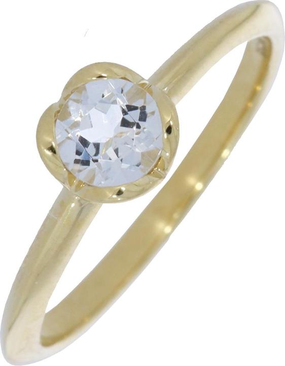 Actual product image Xen ONE Ring with White Topaz 375 Yellow Gold (54)