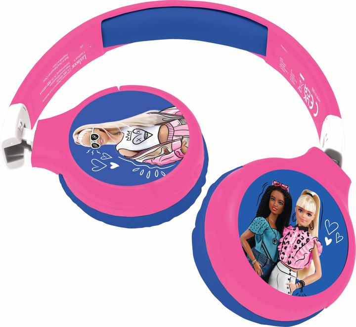 Produktbild Lexibook Barbie Kopfhörer für Kinder, 2 in 1 Bluetooth und Kabelanschluss, faltbar, Lautstärkebegrenzung