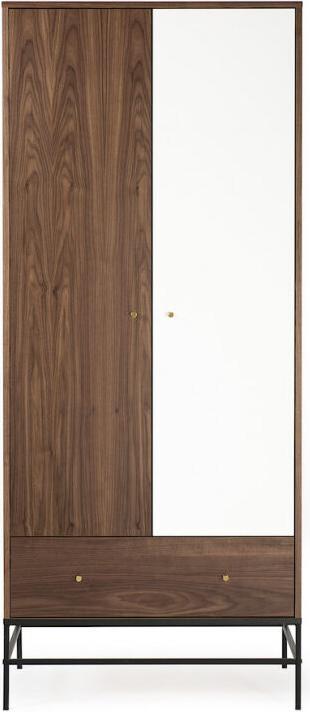 Produktbild Mr.Wood Garderobenschrank Flora Nussbaum 190 x 80 cm (80 x 55 x 190 cm)