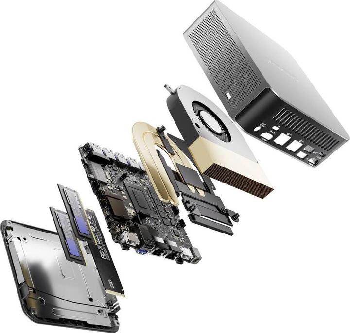 Immagine prodotto Geekom Mini PC A8 Max () AMD Ryzen 7 8845HS 32 GB RAM 1 TB SSD AMD Radeon™ (AMD Ryzen 7 8845HS, 32 GB, 1000 GB, Radeon 780M)
