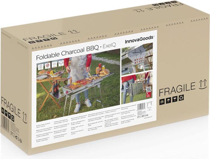 Actual product image InnovaGoods Portable charcoal barbecue - collapsible - stainless steel
