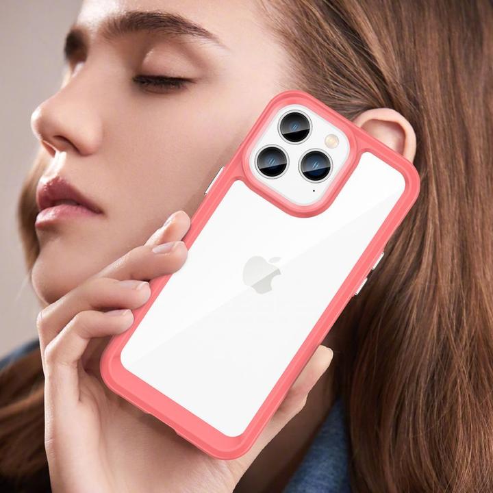 Immagine prodotto Hurtel Custodia Outer Space Case iPhone 14 Pro Max con cornice in gel rosso (Apple iPhone 14 Pro Max)