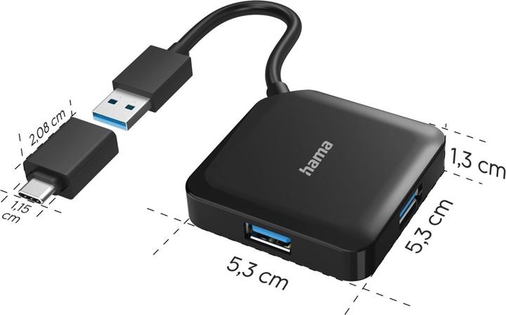 Immagine prodotto Hama Hub USB 3.2 (USB-C, USB-A, 4 Porti)