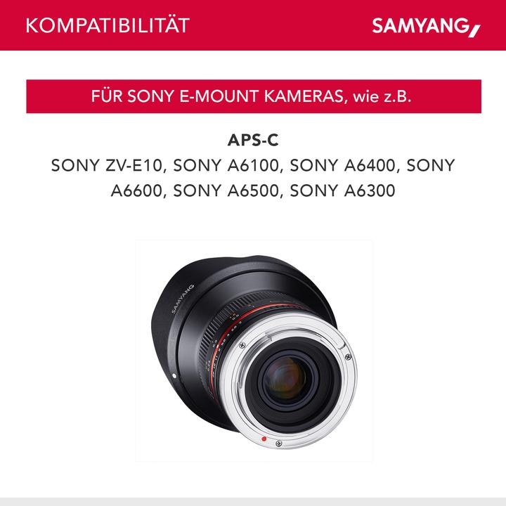 Produktbild Samyang 12mm f/2 NCS CS - Sony E (Sony E, APS-C / DX)
