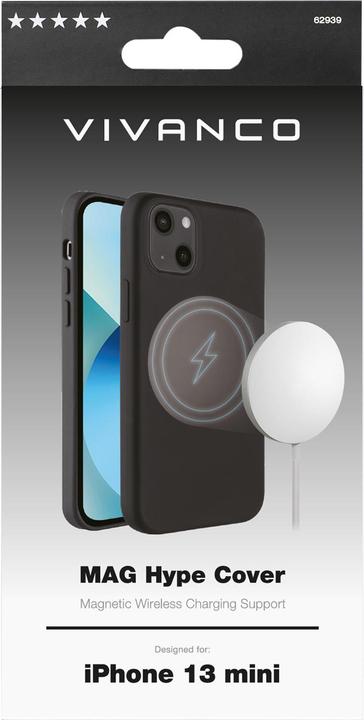 Produktbild Vivanco Mag Hype Handy-Schutzhülle 13,7 cm (5.4" ) Cover Schwarz (Apple iPhone 13 mini)