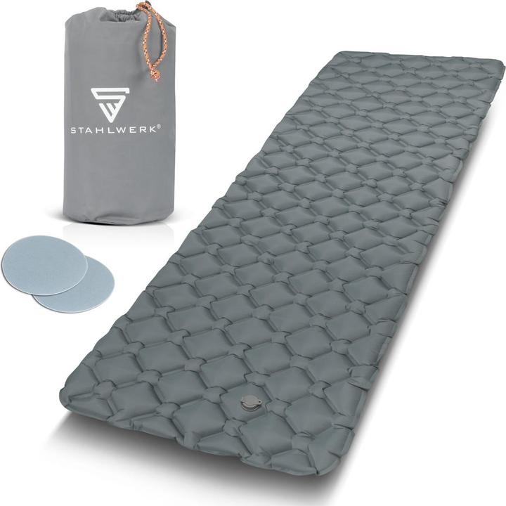 Produktbild Stahlwerk Luftmatratze LM-70 ST 194 x 60cm Aufblasbares Luftbett Campingmatratze