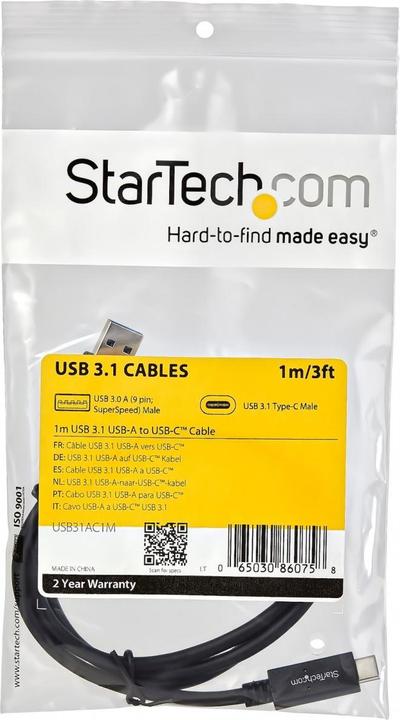 Immagine prodotto StarTech Cavo da USB 3.1 USB-C a USB da 1m - Cavo di connessione USB 3.1 (1 m, USB 3.2 Gen 2)