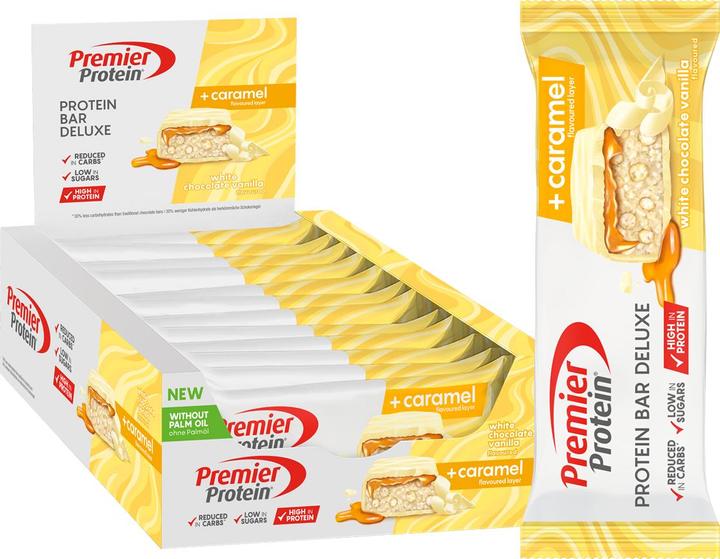 Immagine prodotto Premier Protein Barretta proteica Deluxe (Cioccolato bianco, Vaniglia, 12 pz., 600 g)