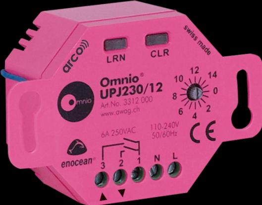 Produktbild Omnio EnOcean Jalousieaktor 1-Kanal UPJ230/12 (Rolladenaktor)