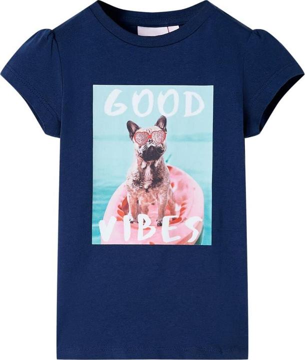 Image du produit VidaXL T-shirt enfant bleu marine 128,Matière : 95% coton. 5 (128)