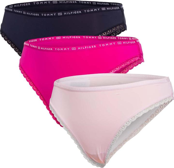 Immagine prodotto Tommy Hilfiger Intimo stile bikini da donna 3P 825, Rosa chiaro/ECC Magenta/Cielo del deserto, S (S)